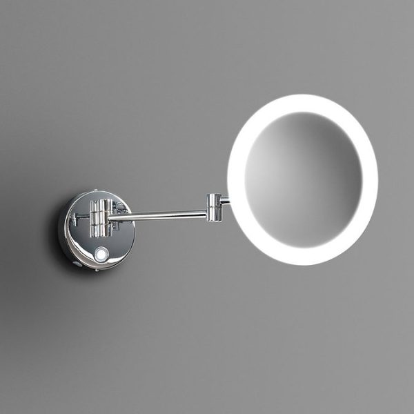 Venice Chrome Round 3x Magnifying LED Cosmetic Mirror - Image 2