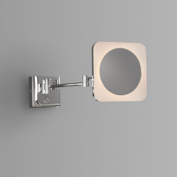 Venice Chrome Square 3x Magnifying LED Cosmetic Mirror - Image 3