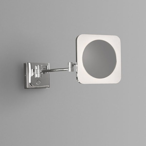 Venice Chrome Square 3x Magnifying LED Cosmetic Mirror - Image 4