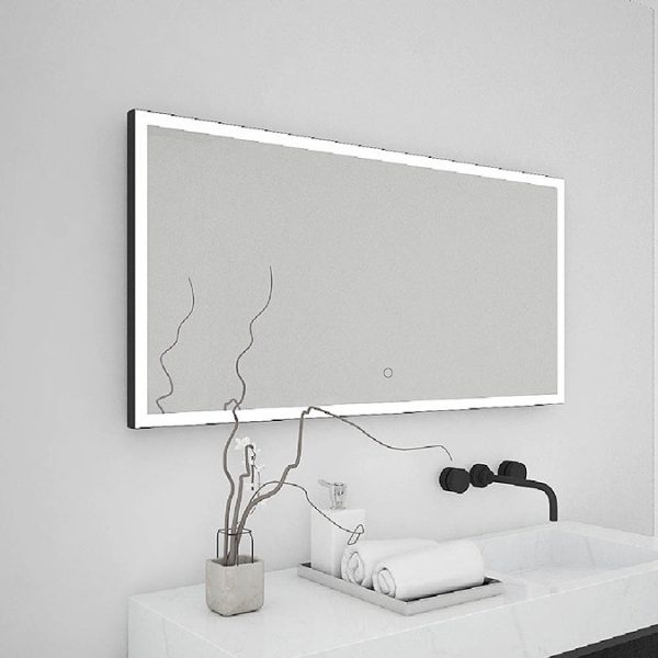 Venice Black 1000 x 700mm LED Illuminated Mirror with Demister Pad - Image 3