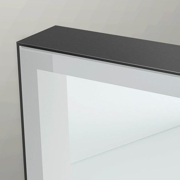 Venice Black 1000 x 700mm LED Illuminated Mirror with Demister Pad - Image 2