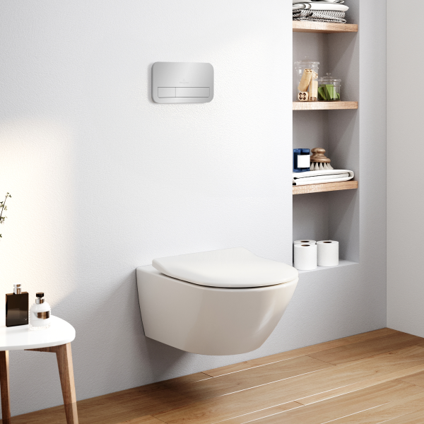 Villeroy & Boch ViPro 2.0 Toilet Frame with Chrome Flush Plate + Subway 2.0 Wall Hung Toilet