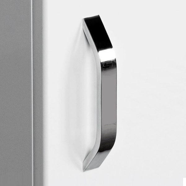 Valencia Perla Fluted Floor Standing Cloakroom Vanity (Gloss White   450mm Wide) - Image 2