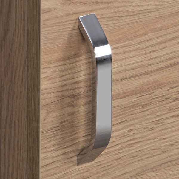 Valencia Perla Floor Standing Cloakroom Vanity (Light Oak Effect   450mm Wide) - Image 5