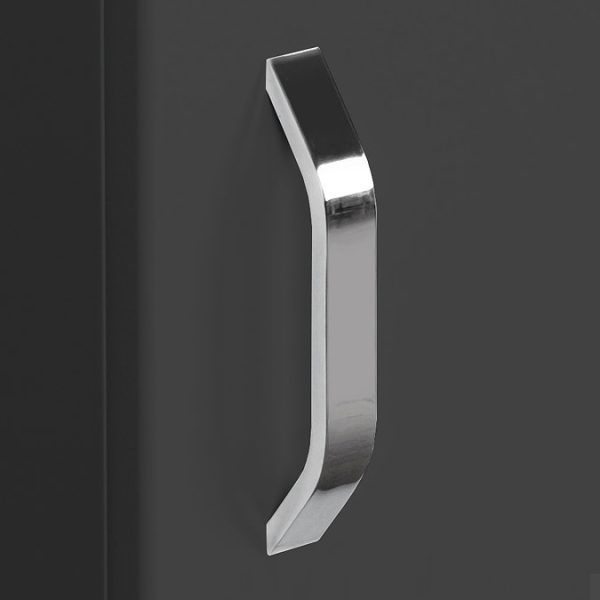 Valencia Perla Floor Standing Cloakroom Vanity (Matt Black   450mm Wide) - Image 5