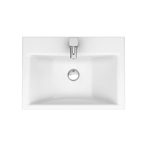 Nova Vanity Sink With Cabinet   450mm Modern High Gloss White - Image 4