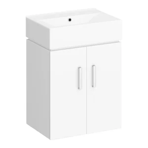 Nova Wall Mounted 0TH Vanity   450mm Gloss White