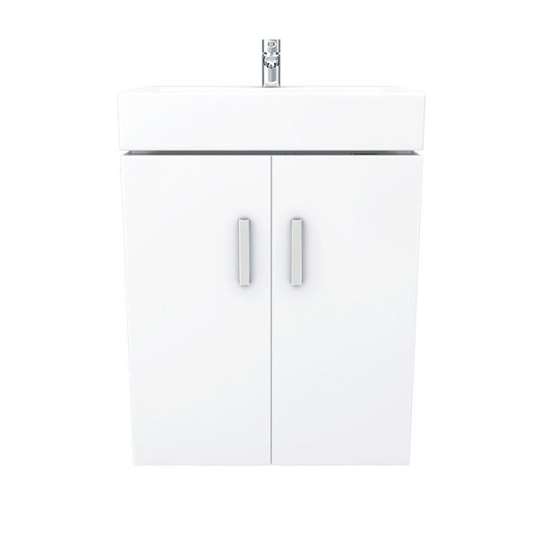 Nova Wall Mounted Vanity   450mm Gloss White - Image 4