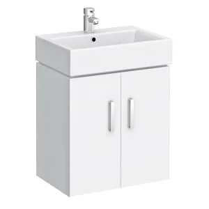 Nova Wall Mounted Vanity   450mm Gloss White