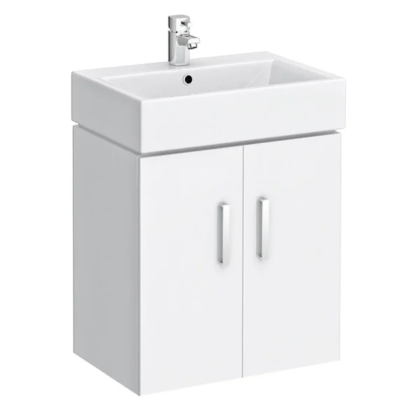 Nova Wall Mounted Vanity   450mm Gloss White