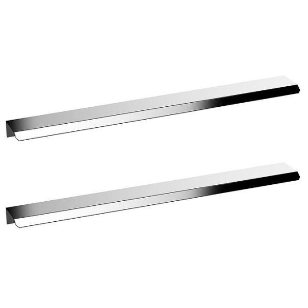 Venice Fluted Satin Anthracite Wall Hung Double Countertop Vanity Unit incl. 2 Matt Black Basins (1200mm w. Chrome Handles) - Image 7