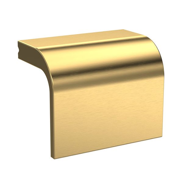 Venice Abstract 600mm White Vanity Unit   Wall Hung 2 Drawer Unit with White Worktop & Brushed Brass Handles - Image 3