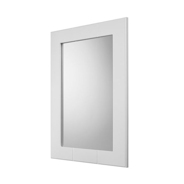 Croydex Portland White Wood Tongue & Groove Mirror - Image 5