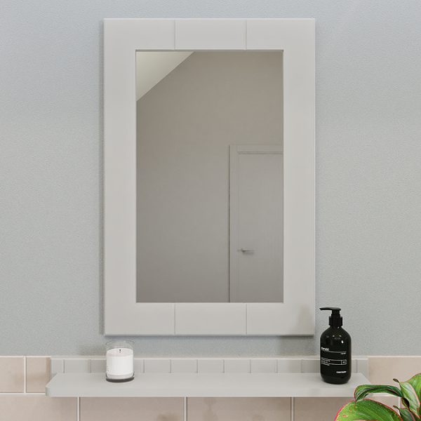 Croydex Portland White Wood Tongue & Groove Mirror - Image 6