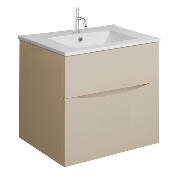 Crosswater Glide II 500mm Vanity Unit and Basin   Warm Stone