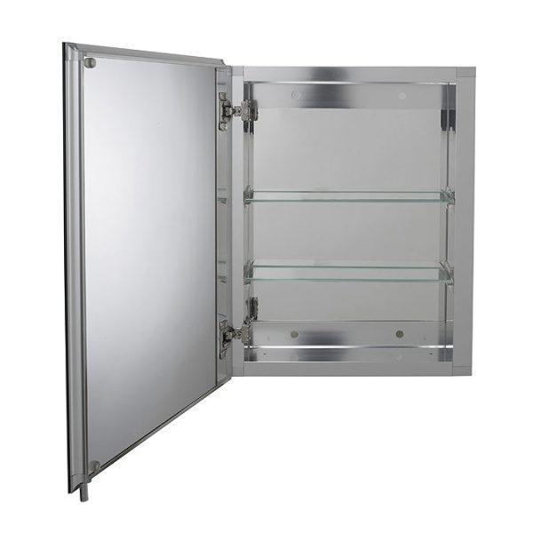 Croydex Winster Single Door Aluminium Mirror Cabinet with FlexiFix - Image 2