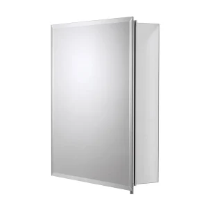 Croydex Winster Single Door Aluminium Mirror Cabinet with FlexiFix