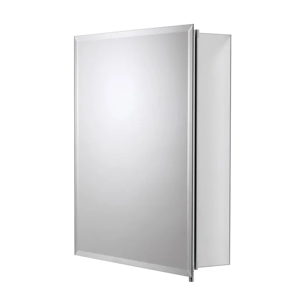 Croydex Winster Single Door Aluminium Mirror Cabinet with FlexiFix