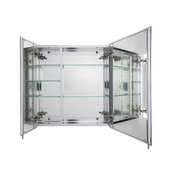 Croydex Newton Double Door Bi View Mirror Cabinet with FlexiFix - Image 4