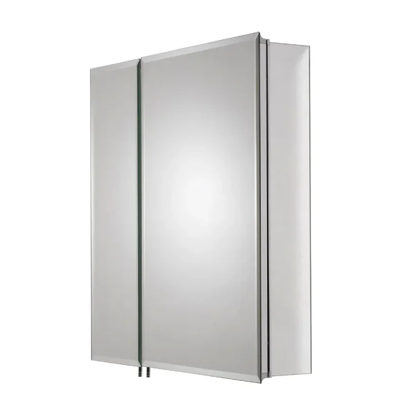 Croydex Newton Double Door Bi View Mirror Cabinet with FlexiFix