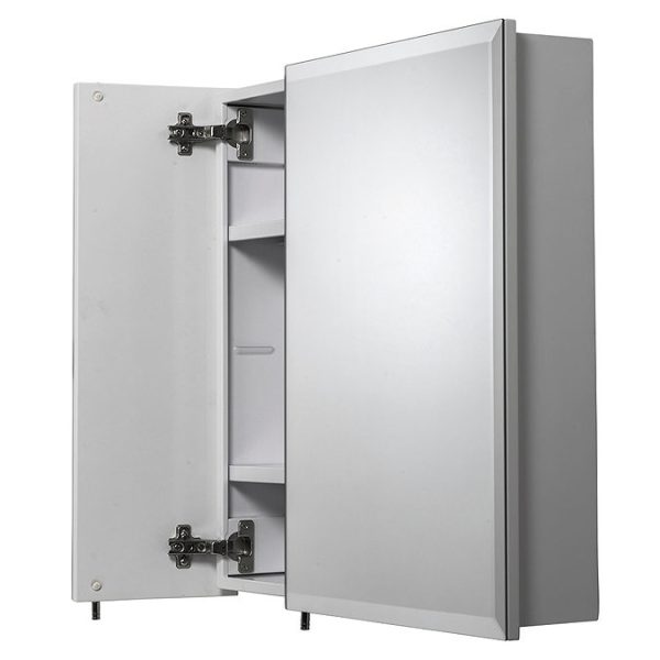 Croydex Wellington Double Door Bi View White Steel Mirror Cabinet with FlexiFix - Image 4