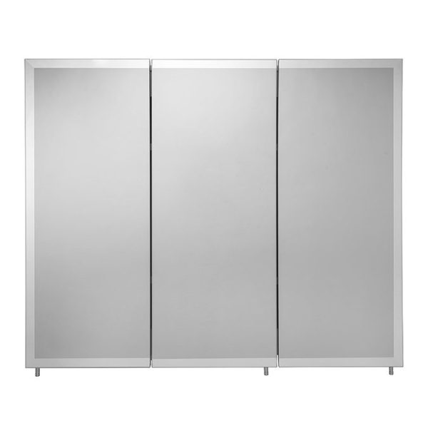 Croydex Westbourne Triple Door Tri View White Steel Mirror Cabinet with FlexiFix - Image 2