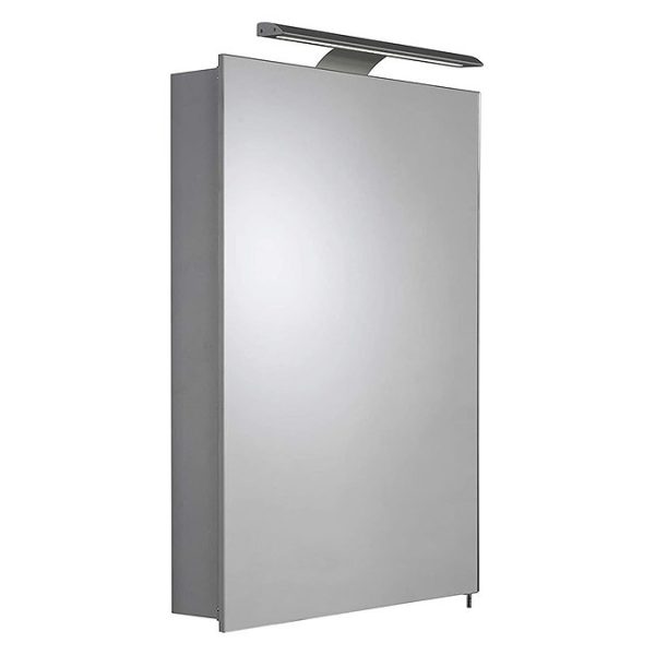 Croydex Madison Hang N Lock Single Door Illuminated Mirror Cabinet with Shaver Socket 700 x 500mm - Image 3