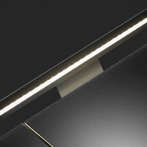 Croydex Hampton Hang N Lock Triple Door Illuminated Mirror Cabinet with Shaver Socket 700 x 900mm - Image 3