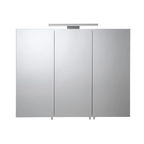 Croydex Hampton Hang N Lock Triple Door Illuminated Mirror Cabinet with Shaver Socket 700 x 900mm - Image 4