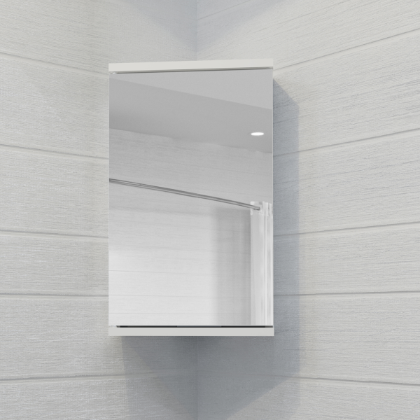 Croydex Simplicity Single Door Corner Mirror Cabinet
