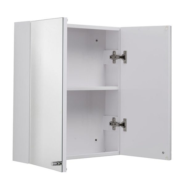 Croydex Carra White Double Door Mirror Cabinet - Image 3