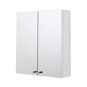 Croydex Carra White Double Door Mirror Cabinet
