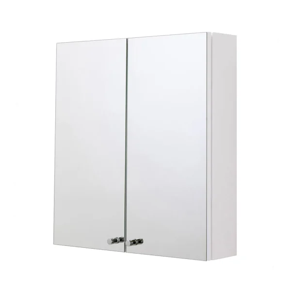 Croydex Carra White Double Door Mirror Cabinet