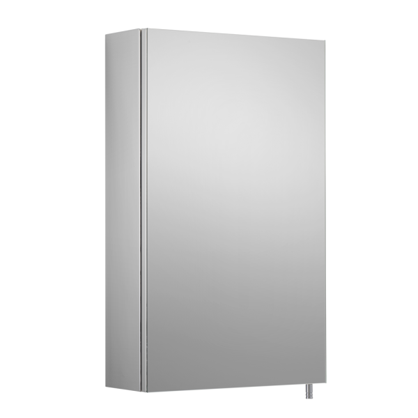 Croydex Cullen Single Door Stainless Steel Mirror Cabinet   520mm x 300mm