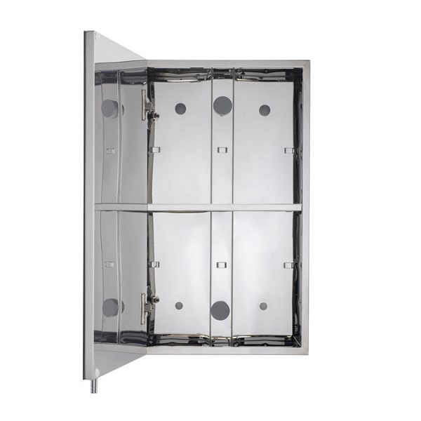 Croydex Cullen Single Door Stainless Steel Mirror Cabinet   520mm x 300mm - Image 2