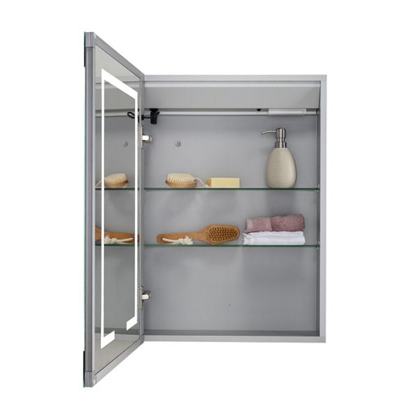Croydex Hang N Lock Illuminated Single Door Cabinet with Shaver Socket   700 x 500mm - Image 8