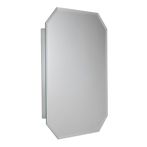 Croydex 600 x 450mm Lozenge Bevelled Edge Single Door Mirror Cabinet