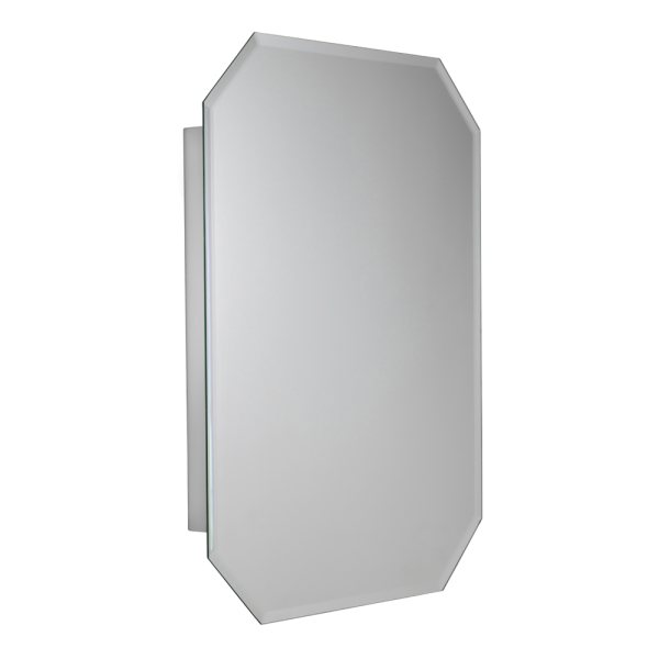 Croydex 600 x 450mm Lozenge Bevelled Edge Single Door Mirror Cabinet