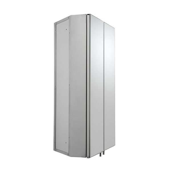 Croydex Avisio Double Door Stainless Steel Corner Mirror Cabinet - Image 2
