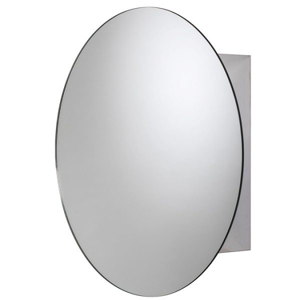 Croydex Severn Circular Door Mirror Cabinet   Stainless Steel - Image 6