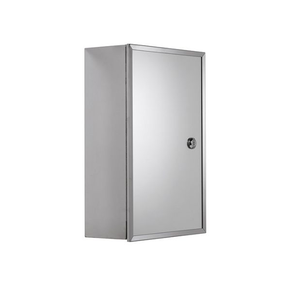 Croydex Trent Lockable Medicine Mirror Cabinet Stainless Steel - Image 5