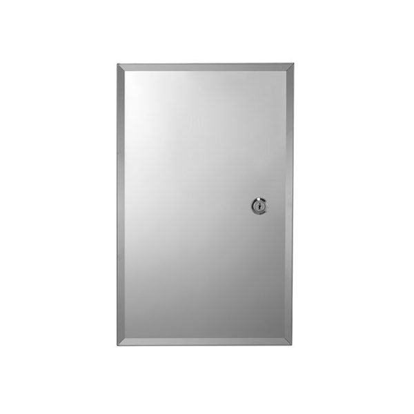 Croydex Trent Lockable Medicine Mirror Cabinet Stainless Steel - Image 2