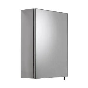 Croydex Avon Single Door Stainless Steel Mirror Cabinet