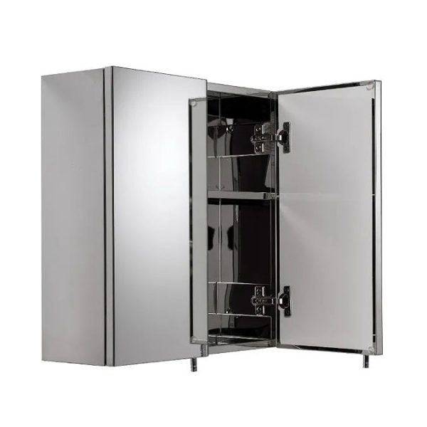 Croydex Avon Double Door Stainless Steel Mirror Cabinet - Image 3