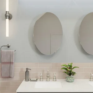 Croydex Tay Oval Mirrored Door Cabinet