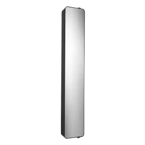 Croydex Arun Matt Black Tall Pivoting Mirror Cabinet