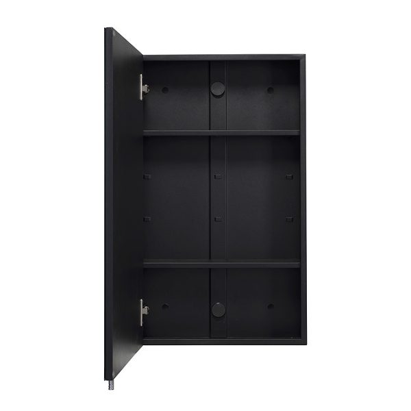 Croydex Dawley Matt Black 400mm Single Door Mirror Cabinet - Image 4