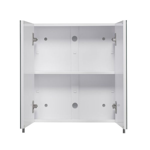 Croydex Dawley White Steel Double Door Mirror Cabinet with FlexiFix - Image 3