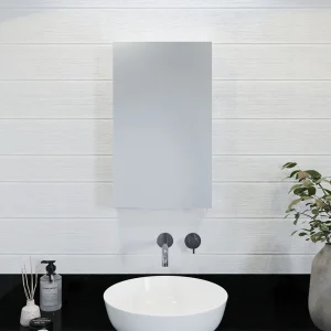 Croydex Finchley Stainless Steel Single Door Mirror Cabinet with FlexiFix