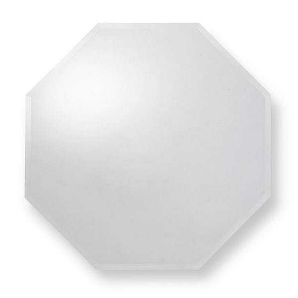 Croydex Favo Octagonal Mirrored Door Cabinet with Bevelled Edging - Image 3